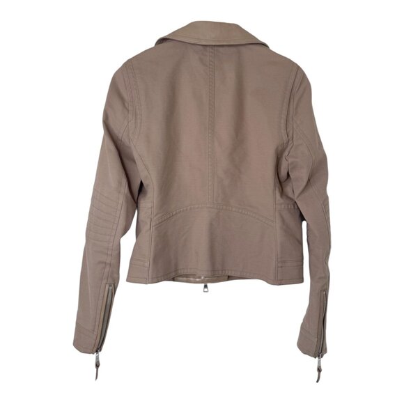 Coach Leather Trim Motorcycle Jacket Size XS - Picture 4 of 9